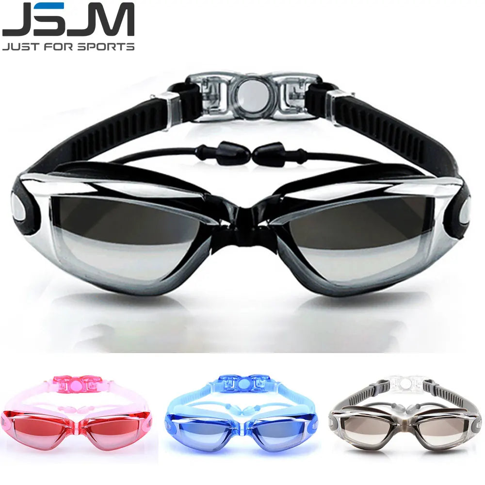 JSJM Schwimmbrille mit Ohrstöpsel