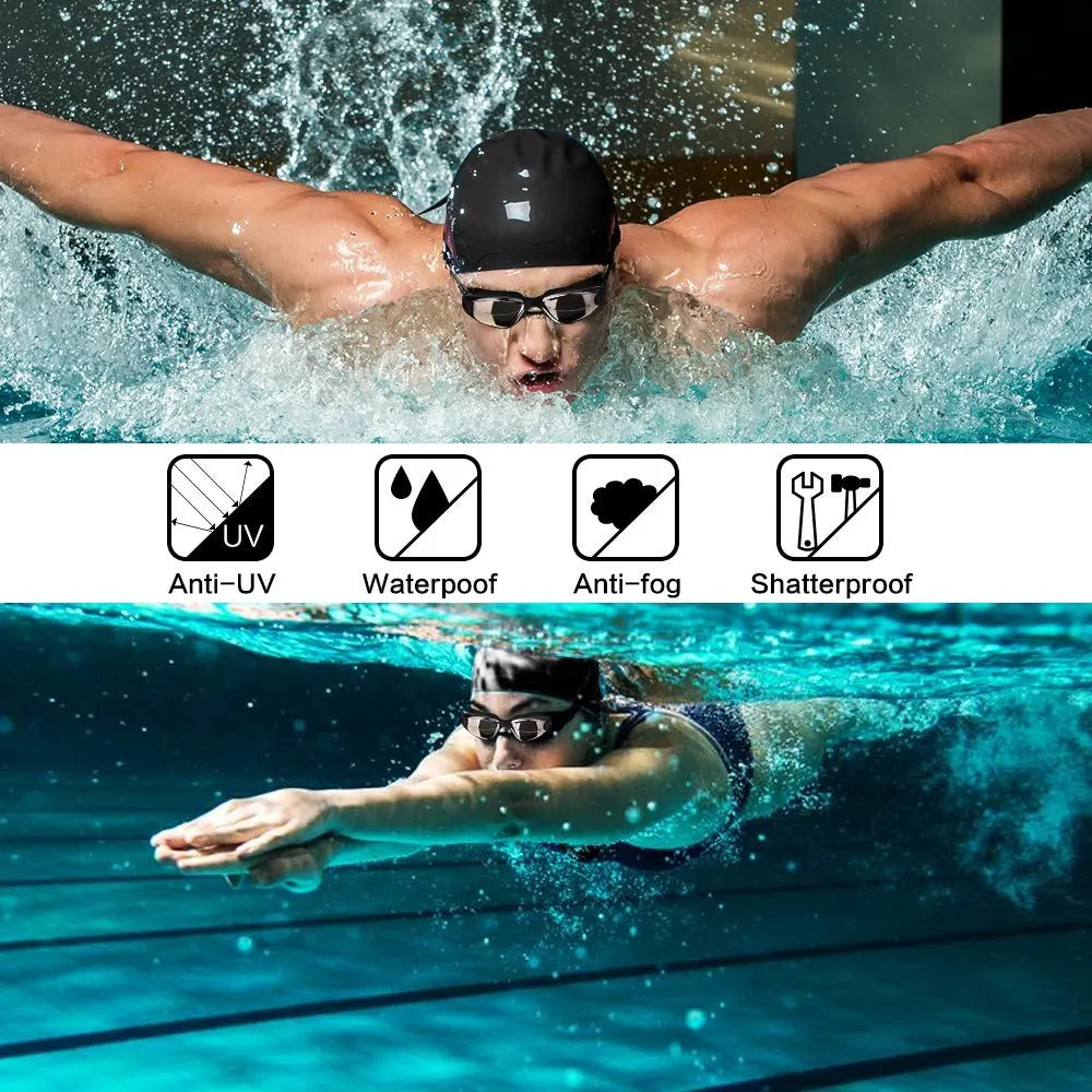 JSJM Schwimmbrille mit Ohrstöpsel